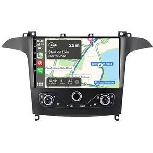 Android autoradio, mediaspeler, 9 inch touchscreen-radio voor Ford Galaxy 2014, autoradio-accessoires, plug and play, ondersteunt stuurwiel (8 Core Wifi + 4G 8G + 256G)