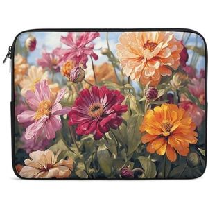 Laptop Case Sleeve 17 inch Shockproof Laptop Case Kleurrijke Lente Zomer Bloem Laptop Sleeve Draagtas