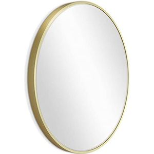 Spiegel Rond Goud met Metalen Frame 70 cm | Deco-wandspiegel | Ronde spiegel | Gouden Rand Wandspiegel