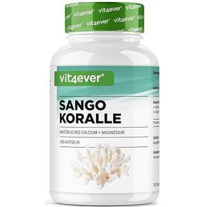 Sango Zeekoraal - 240 capsules (3 maanden) - 660 mg calcium & 330 mg magnesium - Natuurlijke bron van calcium en magnesium - Hoog gedoseerd