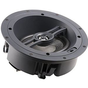 OSD Audio ACE670 6,5 inch 150 W Trimless Hoekige Home Theater LCR Surround Sound In-Ceiling Speaker Kevlar Woofer Dolby Atmos Ready Overschilderbare Grill (Wit, Enkel)