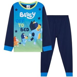 Bluey Pyjama met lange mouwen voor jongens, nachtkleding pyjama voor kinderen - Cadeaus voor jongens, Blauw Multi, 3-4T