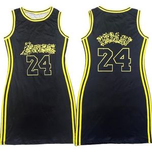 yk8fass Casual dubbelzijdige jurk vj-82051, Zwart Geel, M