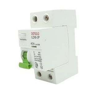 2P ELCB 230VAC 2P25A 40A 100A 10 30mA Foutstroom Stroomschakelaar Beveiliging Apparaat Bedrijf Elektrisch Gereedschap (Maat: B Klasse EM Type, Kleur: 2P40A100MA)