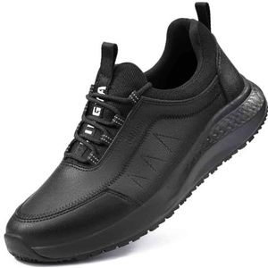Waterdichte Koksschoenen, Antislip PU-werkschoenen, Oliebestendige Leren Schoenen Met Zachte Zool For Hotelkeukens En Restaurants(EU 37)