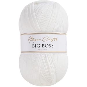 Utopia Crafts Big Boss 400g Knitting & Crochet Yarn 1200m (Soft White)