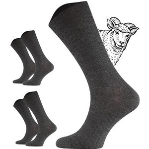 TODO 2 paar diabeticissokken merino zonder elastische tailleband extra brede wol medicijnen diabeticisokken heren (43-46, grafiet), grafietgrijs, 43-46 EU