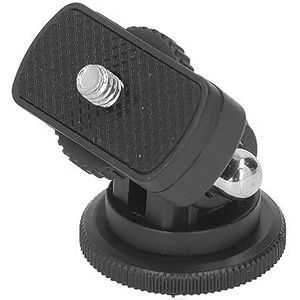 Flitsschoenadapter, 180 Graden Kantelbaar Antislip voor SLR Micro SLR Digitale Camera, voor LED verlichting, Monitoren, Flitser en microfoons. Snelle Installatie