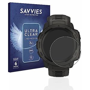 Savvies 6x Schermbeschermer voor Garmin Instinct Solar Screen Protector Ultra Transparant