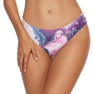 Anantty Vrouwen Badmode Bikini Bottom Blauw Marmer Roze Abstracte Zwembodem Zwembroek voor Meisjes Vrouwen, Meerkleurig, XL