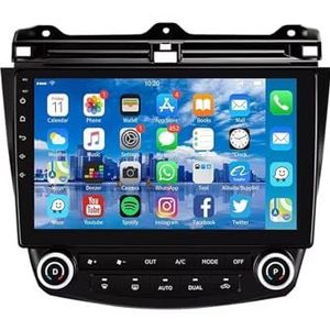 Android autoradio voor Honda Accord 7 VII 2003-2007, 10 inch touchscreen autoradio Autoaccessoires met GPS Bluetooth FM RDS HiFi WiFi(F1 1+32G)