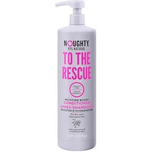 Noughty 97% Natural To The Rescue Moisture Boost Conditioner, 97% natuurlijke sulfaatvrije veganistische haarverzorging, hydraterende formule voor droog en beschadigd haar, 1L
