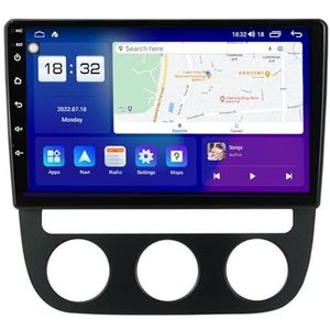 Android 14 autonavigatie in-dash autoradio-ontvanger voor Volkswagen Jetta 5 2005-2010 dubbel Din 9 inch touchscreen autoradio met satellietnavigatie Bluetooth handsfree RDS SWC(B,Y2 8Core 4+64G)