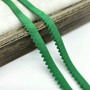 10mm elastische band Nylon lint Ondergoedbandjes BH-band Jurk Naaiwerk Kanten rand Kledingaccessoire Haarbanden DIY-Groen-5 yards