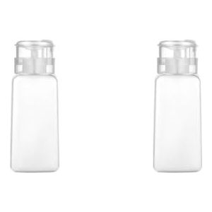 2 set Lege Remover Pomp Dispensers Opslag Fles voor Nagellak 250ml Wit