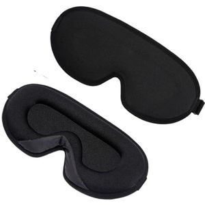 3D slaapmasker van traagschuim, oogpatches, reisschaduw, rust, ontspanning, hoofdband, hulp (A-zwart (Silk Mask))