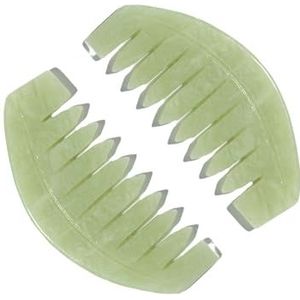 BoAn Natuurlijke Jade Massage Kam 2 Stks, Multifunctionele Hoofdmassage, Meridianen Massager voor Hoofdverzorging en Acupoint Behandeling, Guasha Schrapen Hoofdhuid Kam