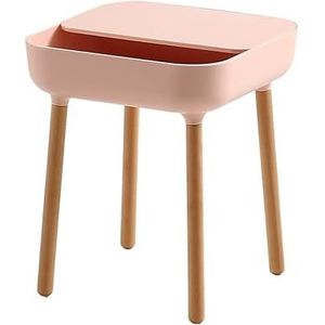 Bijzettafels Opvouwbare salontafel, kleine ronde tafel, kleine zijtafel, geschikt for thuis, woonkamer, slaapkamer voor Levende Vergaderruimte (Color : Roze, Size : F)