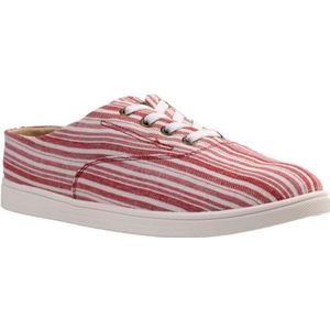 Spenco Khloe Kick Sneaker voor dames, Rode streep, 37.5 EU