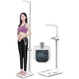 Physician Body Weight Scale, Professionele Digitale Artsenweegschaal, Ultrasone Hoogte- En Weegschaal Bmi-Lichaamsvetmeetapparaat Voor Thuisschool, Club En Sportschool, Capaciteit Van 440 Lb