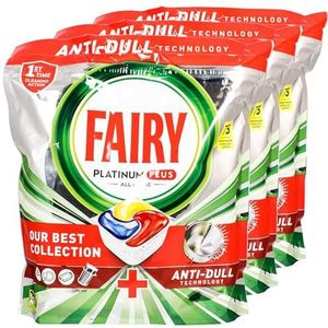 Fairy Platinum Plus Alles-in-één citroen vaatwastabletten, 75 tabs, 3 stuks per verpakking