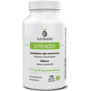 Amerikaanse Cranberry Capsules (50% PAC) + Hibiscus voor Urinaire Gezondheid. Hoog Gestaandaardiseerde Extracten in PAC/Polyfenolen. 190 Capsules Zonder Toevoegingen >6 Maanden – Uritractin