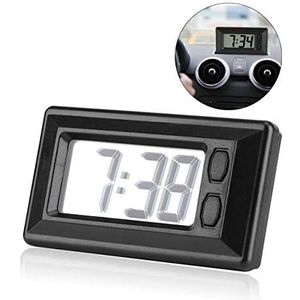 Digitale klok, LCD Mini Auto Klok, Auto Truck Dashboard Tijd Zelfklevende Beugel Voertuig Elektronische Digitale Klok met Datum Tijd Kalender Display