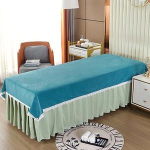 Blue(n),120x200cm,LDLCYCN Fluweel Massage Bed Cover Laken Comfortabele Zachte Schoonheid Bed Cover Stofdichte Massagetafel Laken Voor Salons Spa Therapeuten Massagetafel Matrashoes Wasbaar