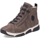 Rieker - Winterlaarzen - Bruin - Polyester - Veterboots