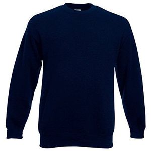 Fruit of the Loom Sweatshirt met aangezette mouwen, Blauw - Donker marineblauw, XXL