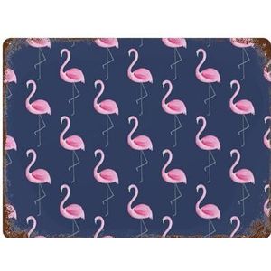 Aquarel Flamingo Creatieve Tinnen Tinnen Tinnen Teken Retro Metalen Tinnen Bord Vintage Muur Decor Retro Art Tinnen Bord Grappige