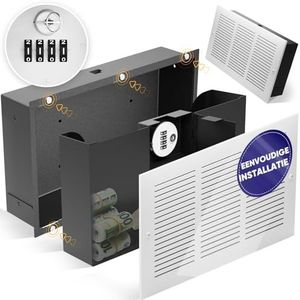 Elder Welder® Verborgen Muurkluis met Ventilatierooster | Combinatieslot | Afstortkluis als Geheim Vak | Kluis voor Het Verstoppen van Geld | Geheime Verstopplaats | Muurkluis met Sleutel
