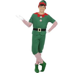 Funidelia | Elven kostuum voor mannen Kerst Elf, Kerst, Elfen - Kostuum voor Volwassenen, Accessoire verkleedkleding en rekwisieten voor Halloween, carnaval & feesten - Maat XL - Groen