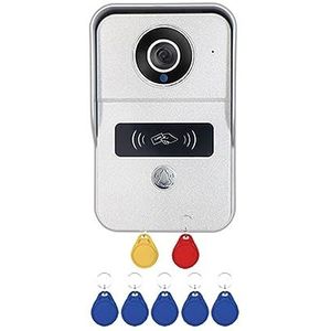Draadloze intercoms, 2MP 1080P 10-Inch Video Intercom Touchscreen Grote Tuya Draadloze POE Bedrade Deurbel for Villa Platte RFID Toegangscontrole(Only doorbell)