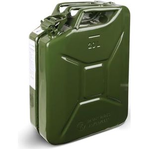 20 liter metalen jerrycan voor benzine en diesel, groen