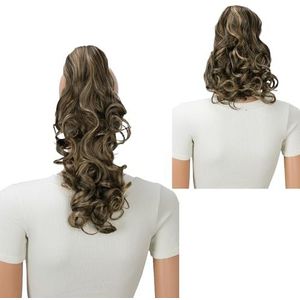 CAISHA 2 IN 1 30cm En 40cm Haarstukje Vlecht Paardenstaart Haarextensies Volumineus Golvend Bruin Blond Mix H12-2