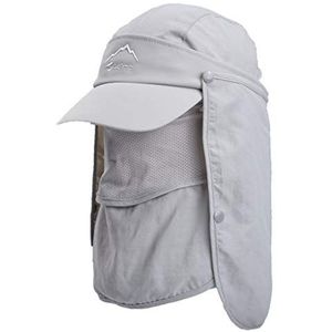 Mya Zonnevisserijhoed met afneembare nekflap gezichtsmasker UV-bescherming honkbalpet vissen klimmen wandelen tuinieren camping