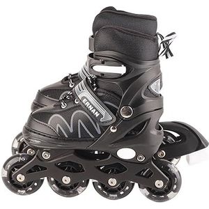 Inline Skates voor Heren en Dames Rolschaatsen Fitnessschaatsen voor Volwassenen Rolschaatsen Verstelbare Inline Skates voor Jongens en Meisjes Beginners (zwart95)