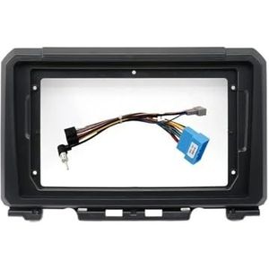 HUTMXK Compatibel met SUZUKI Jimny 2018+ 9 Inch Autoradio Android Mp5-speler Behuizing Frame Fascia Stereo Dash 2 Din Head Unit Cover Panel Trim Kit (met koord)