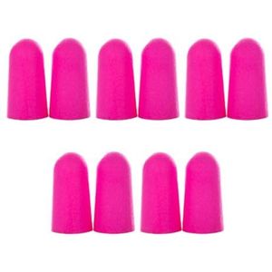 Pack van 10 Reizen Slaap Slaaphulp Geluidsreductie Preventie Geluiddichte Oordopjes Geluid Studie Auto Kantoor Nap Rose Rood