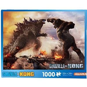 AQUARIUS Godzilla vs Kong Puzzel (1000 Stuk Legpuzzel) - Glare Free - Precisie Fit - Vrijwel Geen Puzzel Stof - Officieel Gelicentieerde Godzilla vs Kong Merchandise & Collectibles - 20x28