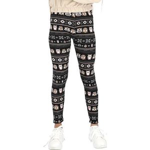 hi!mom Meisjes Extra Dikke Warme Leggings Winter Thermische Broek Met Bont Binnen Kids Fleece Gevoerde Pluche Broek Kerst Patronen Effen Kleuren Casual Broek naar School 3-14 Jaar, Pattern 8, 9-10 jaar