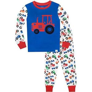 Harry Bear Jongenspyjama, grote wieltractoren, slim, Meerkleurig, 116
