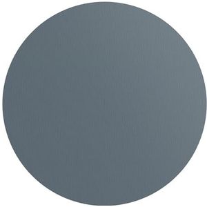 DEQORI Rond wandbehang, zelfklevend, diameter 100 cm, kleur effen, donkergrijs, textiel-canvas, verwijderbaar, decoratief en vormvast, voor woonkamer, kantoor, hal of kinderkamer