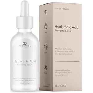 Project E Beauty Hyaluronzuur serum | Vitamine C & Vitamine E Plumping Olievrije gloeiende teint Anti-Aging Lifting Rimpels Finelines Hydraterend Hydraterend voor huidverzorging Gezicht & Ogen 30ml 1oz