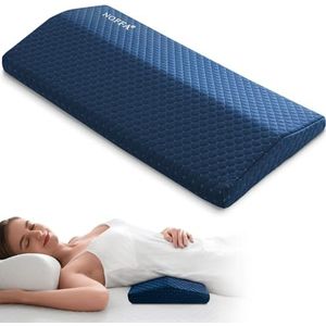 NOFFA Lendenkussen om te slapen, rugkussen bed, traagschuim Lumbar ondersteuning, orthopedisch lendenkussen bed ondersteunt de taille, rug, heupen en benen, instelbare hardheid/hoogte