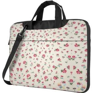 SSIMOO Zeemeermin visschaal stijlvolle en lichtgewicht laptop messenger tas, handtas, aktetas, perfect voor zakenreizen, Mooie zoete rode kers, 13 inch