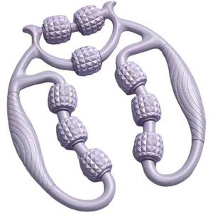 Beenmassager Roller Verstelbare Circulaire Been Massager Roller met 9 Nodes Spier Fascia Ontspanning Tool voor Kuit & Dij Yoga Spier Roller Apparatuur (paars)