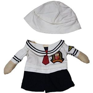 Petitebelle Puppy kleding hond jurk zeeman hoed kostuum, Large, Wit, Zwart