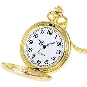 Zakhorloges Heren gouden zakhorloge opa cadeau hanger ketting armband horloge mannen heren verjaardagscadeau (Color : B)
